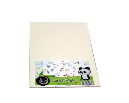 CARTON PAJA NATURAL DE 1/8 X5 UNIDADES